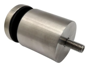 Fijación puntual para vidrio 8-17,52mm fi 50/50/M10x90 AISI304 sistema plano satinado