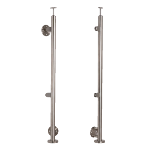 Poste terminal izquierdo ø42,4x1230mm AISI304 fijación lateral satinado
