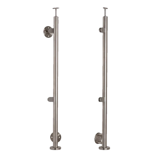 Poste terminal izquierdo ø42,4x1230mm AISI304 fijación lateral satinado 000-525 (1)