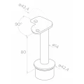 Poste de barandilla esquinero para cristal fi 42,4x1060/1102,4mm 4 sujeciones pulido 000-559 (3)