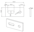 Adaptador de aluminio 40x80x5 PV-07-05 (2)