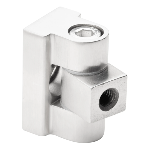 Bisagra 180° para abrazadera de cristal 45 x 45 x 26 mm AISI304, satinado