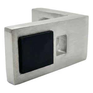 Soporte para vidrio 40x35x20 mm AISI304 sistema plano satinado