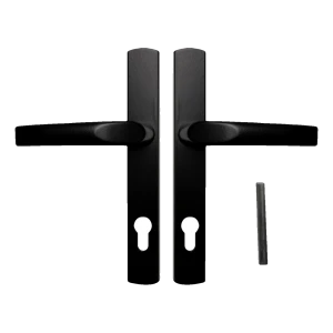 PSG – manilla de aluminio negra con escudo 234×32 mm, distancia entre ejes 72 mm