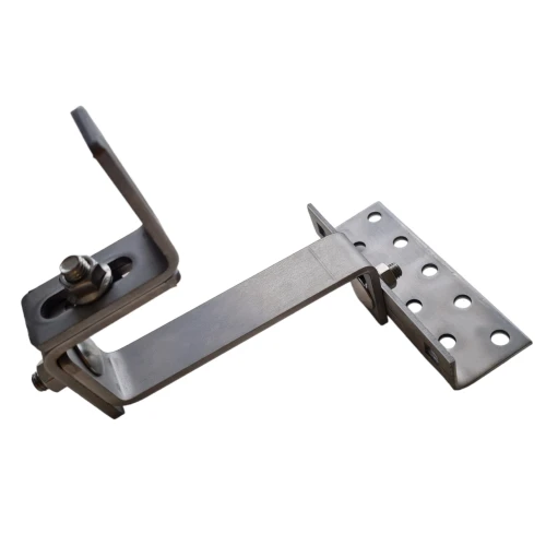 Gancho de techo Vario 145mm (4-5-5-5) con triple ajuste Acero inoxidable H17/1.4016 PV-08-35