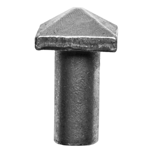 Postal – remache decorativo de acero FI10 mm con cabeza piramidal H30×L19 mm