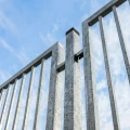 Poste de valla 80x80x2 mm, longitud 2,4 m, galvanizado 000-489 (2)