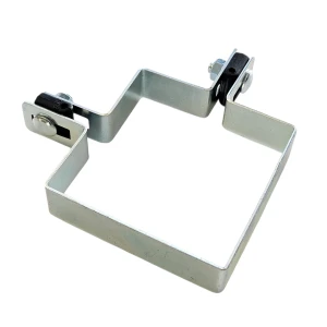 Abrazadera esquinera para paneles de vallado 100x100 mm galvanizada