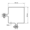 Abrazadera esquinera para paneles de vallado 100x100 mm galvanizada 000-773 (4)