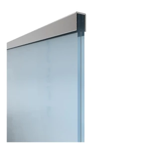 Kozza – empuñadura de aluminio rectangular para vidrio 12–13,52 mm, anodizado mate, 5 m