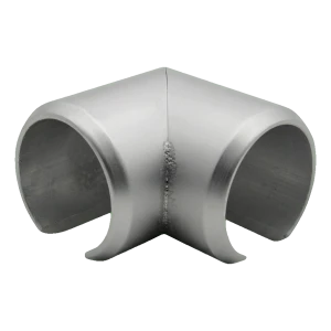 Kozza – codo 90° para pasamanos de barandilla de aluminio redondo fi 40 mm, anodizado mate