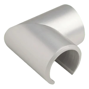 Kozza – conector de barandilla codo 90° para pasamanos de aluminio Ø 40 mm para cristal 12–21,52 mm