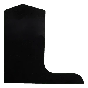 Kozza tapa lateral izquierda para perfil de barandilla de vidrio L KE105 – negra 120 mm