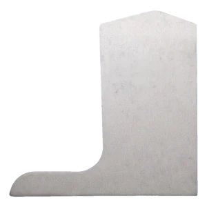 Tapón lateral derecho Kozza para perfil de barandilla de vidrio L KE 105 – aluminio en bruto