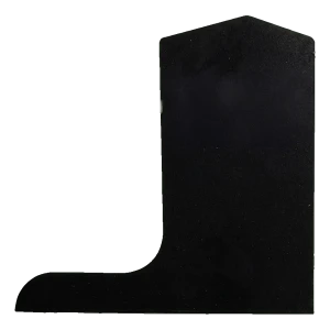 Tapón lateral derecho Kozza para perfil de barandilla de cristal completo KE 105 – negro