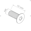 Tornillo de cabeza avellanada M6x10 DIN 7991 – acero inoxidable A2 (AISI 304), hueco hexagonal 000-815 (2)