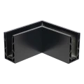 Kozza KE 100 – perfil U esquinero interior 90° para barandillas de cristal continuo, gris oscuro 000-855 (1)