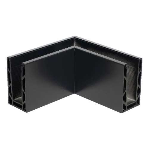 Kozza KE 100 – perfil U esquinero interior 90° para barandillas de cristal continuo, gris oscuro 000-855 (1)