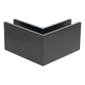 Kozza KE 100 – perfil U esquinero interior 90° para barandillas de cristal continuo, gris oscuro 000-855 (2)