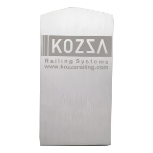 Tapa lateral izquierda Kozza para perfil de barandilla de vidrio U KE 100 – aluminio anodizado mate