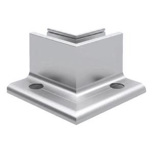 Kozza KE 105 – perfil L angular interno 90° para barandillas de vidrio completas, aluminio, anodizado mate