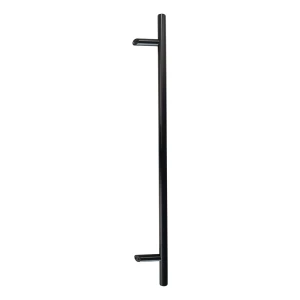 PSG tirador de puerta unilateral redondo negro 32×1200 mm AISI 304 – montaje 45°