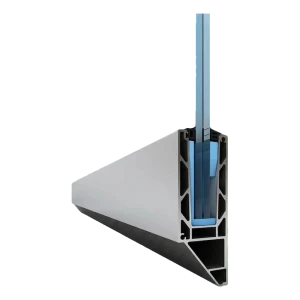 Kozza KE 120 – perfil U para barandillas de vidrio completo 5000 mm, fijación lateral