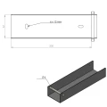 Perfil en C - Conector para zócalo 200x55 verde GPV-700-23 (3)