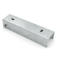 Perfil en C conector para soporte de zócalo 200x50 galvanizado