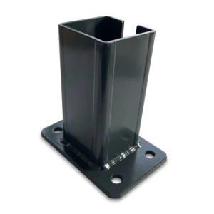 Base para poste de valla 80x80 mm 8 mm grafito