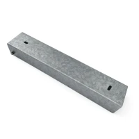 Perfil U conector soporte para zócalo 300x55 galvanizado