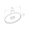 PSG espaciador para rotulas puntuales fi 50 mm – arandela de acero AISI 304 satinado 000-899 (2)