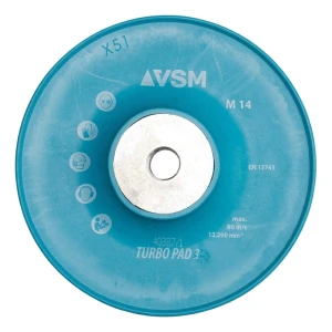 VSM Turbo Pad 3 – base estriada para discos de fibra 125 mm M14