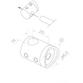 PSG soporte pasante para barandilla para varilla ø 14 mm – tubo 42,4 mm AISI 304 satinado 000-905 (2)