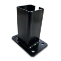 Base para poste de valla 80x80 mm 8 mm negro 000-786 (1)