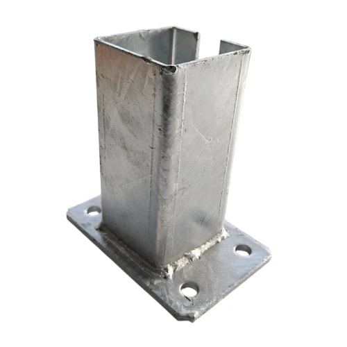 Base para poste de valla 80x80 mm 8 mm galvanizado 000-785 (1)