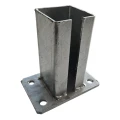 Base para poste de valla 80x80 mm 8 mm galvanizado 000-785 (2)