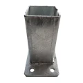 Base para poste de valla 80x80 mm 8 mm galvanizado 000-785 (3)