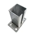 Base para poste de valla 80x80 mm 8 mm galvanizado 000-785 (4)