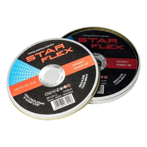 Starflex – juego de discos de corte para acero e inox 125×1,0 mm (10 uds.) 000-950 (1)
