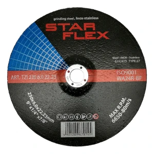 Star Flex – disco para amolar (desbaste) 230 × 6,0 mm T27 acero e INOX