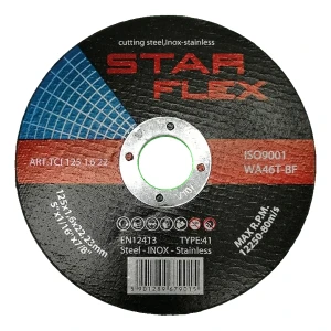 Star Flex – disco de corte para acero e INOX 125×1,6 mm WA46T-BF