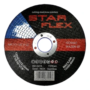 Star Flex – disco de corte para acero e INOX 125 × 2,5 mm (tipo 41)