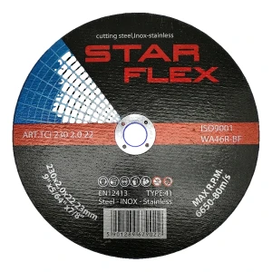 Star Flex disco de corte para acero e INOX 230×2,0 mm plano Tipo 41