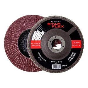 Star Flex disco laminado curvado T29 125 mm para acero – granulación 60