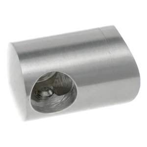 PSG soporte terminal derecho para varilla ø16 mm – montaje en tubo ø42,4 mm, AISI 304 satinado