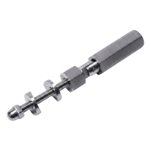 PSG soporte articulado para cable ø 6 mm – fijación a tubo 42,4 mm o superficie plana, AISI 304 satinado