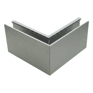 PSG Perfil U esquinero exterior para barandillas acristaladas 200×120×45 mm – aluminio satinado
