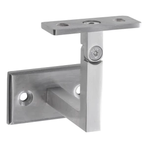 PSG soporte de barandilla articulado de pared 70×40 mm – acero inoxidable AISI 304 satinado, sistema plano