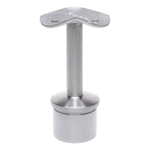 Soporte de pasamanos angular PSG 90° encolado – sistema de balaustradas 42,4 mm, acero inoxidable satinado
